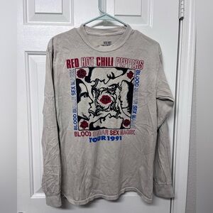 Urban Outfitters Gray Red Hot Chili Peppers Long Sleeve Tee